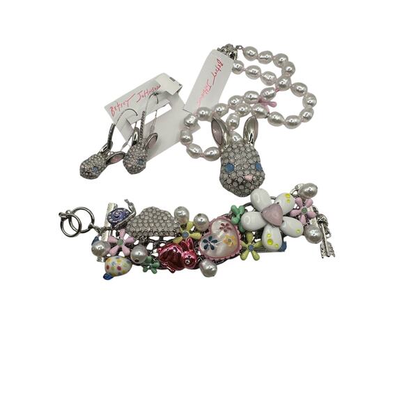 Easter set Betsy Johnson earrings bracellet necklace